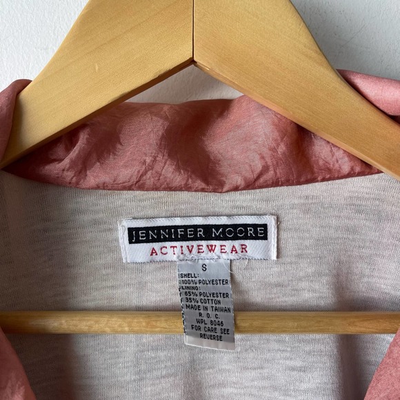 Vintage Jennifer Moore Activewear Jacket Womens Small Pink Art Deco Sporty Boho - Picture 3 of 6